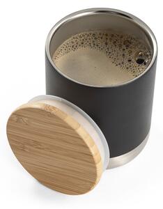 Atmowood Thermo pohár bambusz fedéllel - fekete