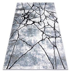 Modern COZY szőnyeg 8873 Cracks, repedt beton - Structural két szintű gyapjú világos szürke / kék
