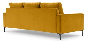 Harmony sárga bársony kanapé, 220 cm - Kooko Home