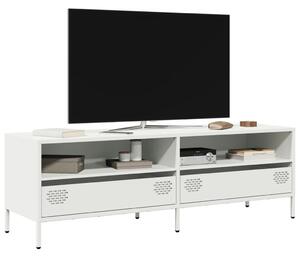 Fehér hidegen hengerelt acél TV-szekrény 135 x 39 x 43,5 cm