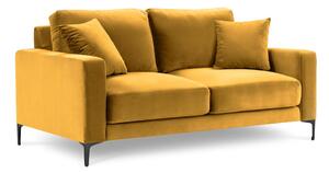 Harmony sárga bársony kanapé, 158 cm - Kooko Home
