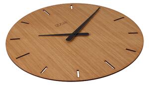 IZARI tölgyfa óra, számok nélkül,50 cm - fekete mutatókkal
