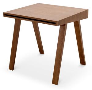 Barna asztal kőrisfa lábakkal, 80 x 70 cm - EMKO