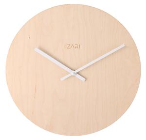 IZARI nyírfa óra 34 cm - fehér mutatókkal