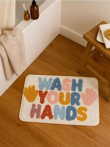 Sinsay - Feliratos fürdőszobai szőnyeg "Wash your hands" - többszínű