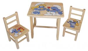 Atmowood Fa gyermekasztal székekkel - Törpök