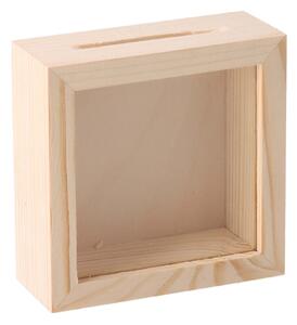 AtmoWood Fából készült, keretbe foglalt pénzes doboz kis méretben