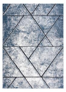Modern COZY szőnyeg 8872 Wall, Geometriai, háromszögek - Structural két szintű gyapjú kék