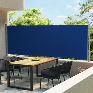 VidaXL kék behúzható oldalsó terasz-napellenző 600 x 160 cm