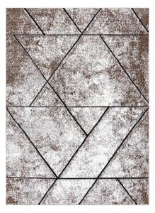 Modern COZY szőnyeg 8872 Wall, Geometriai, háromszögek - Structural két szintű gyapjú barna