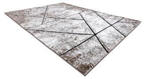 Modern COZY szőnyeg 8872 Wall, Geometriai, háromszögek - Structural két szintű gyapjú barna