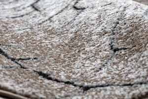 Modern COZY szőnyeg 8875 Kör, Wood, fatörzs - Structural két szintű gyapjú barna