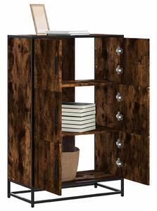 Highboard sonoma tölgy 68x35x106,5 cm gépelt fa és fém