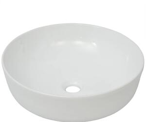 VidaXL Kerek, fehér kerámia mosdókagyló 41,5x13,5 cm
