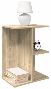2 db sonoma tölgy színű szerelt fa éjjeliszekrény 46,5x29x61 cm