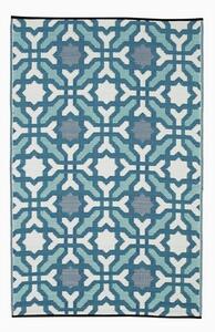 Seville kék-szürke kétoldalas kültéri szőnyeg újrahasznosított műanyagból, 90 x 150 cm - Fab Hab