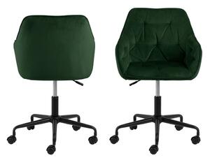 Brooke zöld bársony irodai szék - Actona