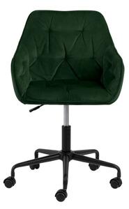 Brooke zöld bársony borítású irodai szék - Actona