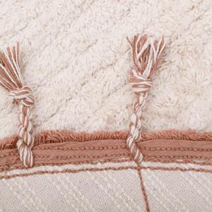 Come fehér-barna pamut kézzel készített szőnyeg, ø 120 cm - Nattiot