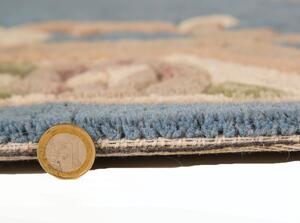 Aubusson kék gyapjú szőnyeg, ⌀ 120 cm - Flair Rugs