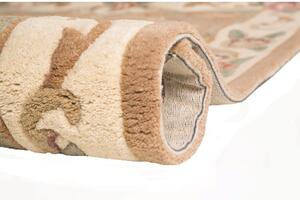 Aubusson bézs gyapjú szőnyeg, ⌀ 120 cm - Flair Rugs