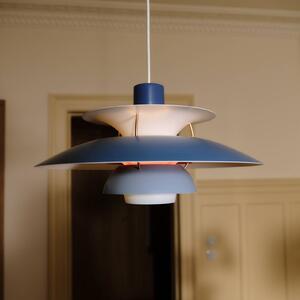 Louis Poulsen PH 5, designer függő lámpa kék, dimmelhető, Kék, Nappali / Étkező, Alumínium, Dizájn