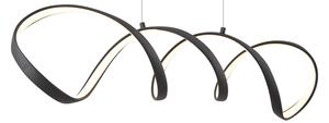 Design függőlámpa fekete 100 cm LED-del, 3 fokozatban dimmelhető - Wokkel