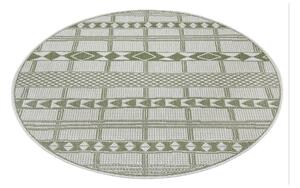 Madrid zöld-bézs kültéri szőnyeg, ø 120 cm - Ragami