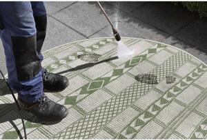 Madrid zöld-bézs kültéri szőnyeg, ø 120 cm - Ragami