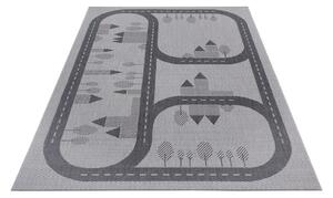 Roads szürke szőnyeg gyerekeknek, 120x170 cm - Ragami