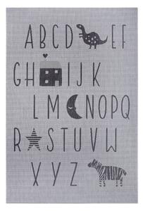 Letters szürke szőnyeg gyerekeknek, 80x150 cm - Ragami
