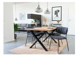 Toulon étkezőasztal tömör tölgyfa asztallappal, 140 x 95 cm - House Nordic
