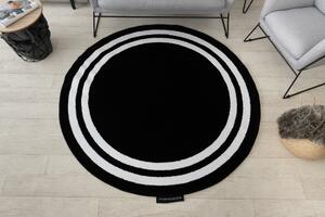 HAMPTON szőnyeg keret kör fekete