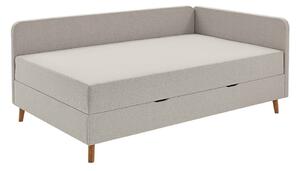 Bézs kárpitozott egyszemélyes ágy tárolóhellyel 90x200 cm Cabana – Meise Möbel
