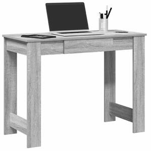 Szürke sonoma színű szerelt fa íróasztal 100x45x75 cm