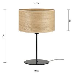 Tsuri S bézs asztali lámpa természetes furnérból, ⌀ 25 cm - Bulb Attack