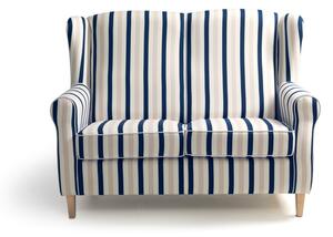 Lorris kék-fehér csíkos kanapé, 139 cm - Max Winzer