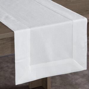 Anabel selyemfényű asztalterítő Fehér 40x140 cm