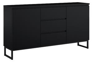 Komód Velsora 102, Laminált forgácslap, 82x150x35cm, Fekete