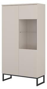 Könyvespolc Velsora 105, Zárt, Ajtókkal, Laminált forgácslap, 154x80x35cm, Kasmír