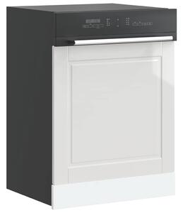 Mosogatógép panel Porto magasfényű fehér 60x1,5x57 cm gépi fa