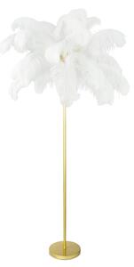 Feri1 állólámpa strucctolból készült lámpaernyővel Fehér 95x180 cm