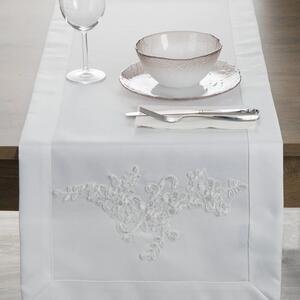 Bari terítő elegáns díszítéssel Fehér 40x140 cm
