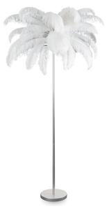 Feri6 állólámpa strucctolból készült lámpaernyővel Ezüst 95x180 cm