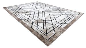 Modern COZY szőnyeg Tico, Geometriai - Structural két szintű gyapjú barna