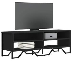 Fekete szerelt fa TV-szekrény 122 x 34 x 41 cm