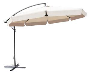 Összecsukható kerti napernyő - krém színű 350 cm