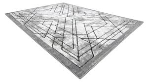 Modern COZY szőnyeg Tico, Geometriai - Structural két szintű gyapjú szürke