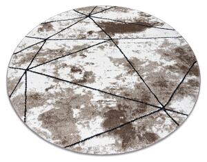 Modern COZY szőnyeg Polygons Kör, Geometriai, háromszögek - Structural két szintű gyapjú barna