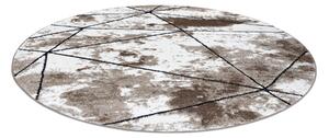 Modern COZY szőnyeg Polygons Kör, Geometriai, háromszögek - Structural két szintű gyapjú barna